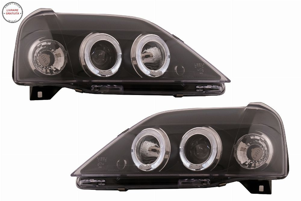 Faruri LED Angel Eyes Dacia Logan (2004-2008) Negru- livrare gratuita