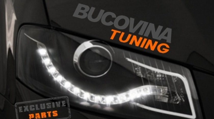 FARURI LED AUDI A3 8P (03-08) FUNDAL NEGRU