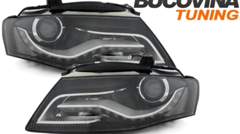 FARURI LED AUDI A4 B8 (08-11) FUNDAL NEGRU