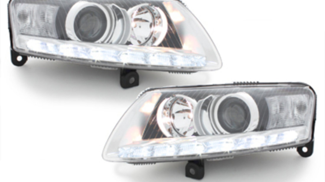 Faruri LED AUDI A6 4F 04-09 crom Facelift LOOK