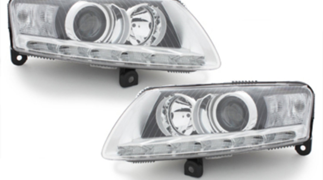 Faruri LED AUDI A6 4F 04-09 crom Facelift LOOK