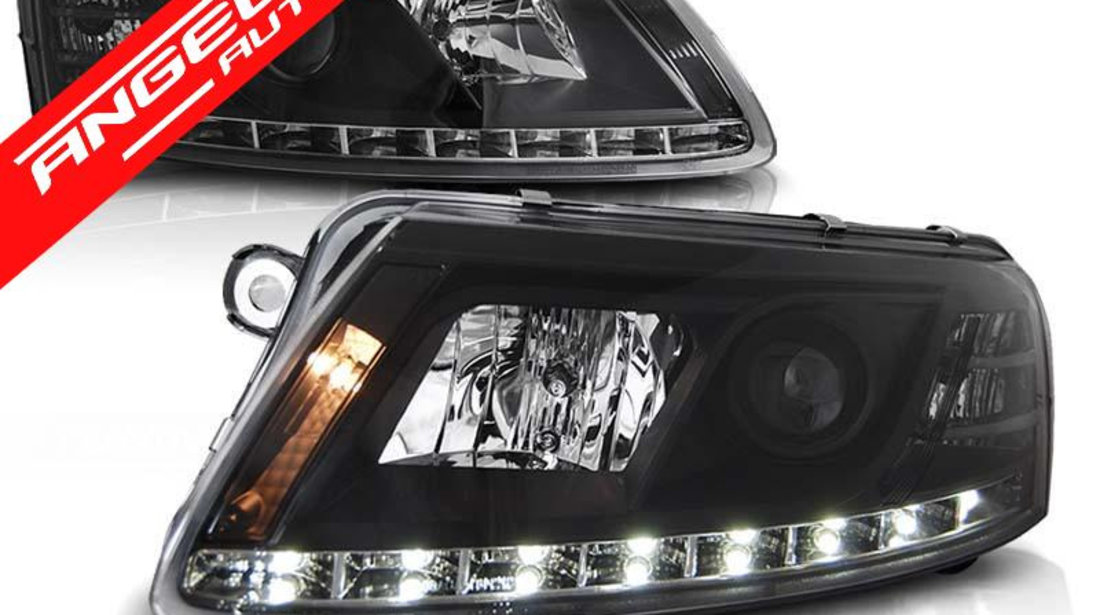 Faruri LED AUDI A6 C6 2004-2008 DRL Xenon Fara AFS NEGRU