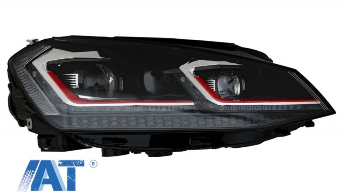 Faruri LED Bi-xenon Look compatibil cu VW Golf 7 VII (2012-2017) Facelift G7.5 GTI Design cu Semnal Dinamic