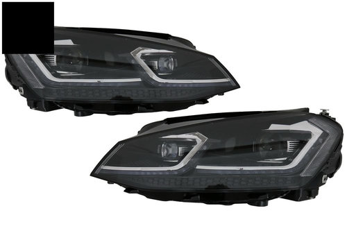 Faruri LED Bi-Xenon Look VW Golf 7 VII (2012-2017) Facelift G7.5 R Line Design cu - livrare gratuita