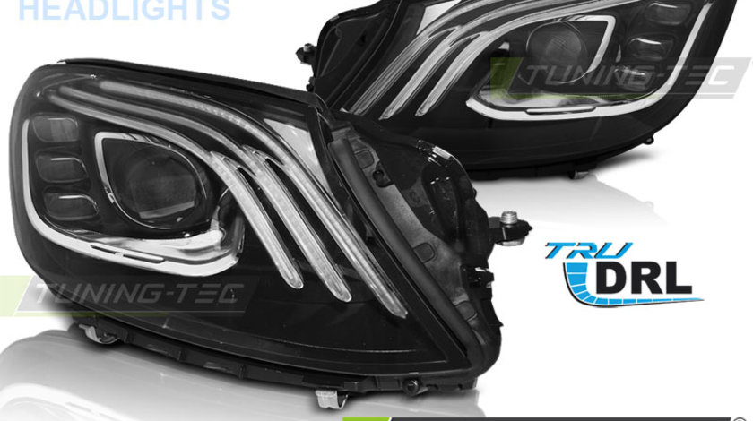 Faruri LED BLACK compatibila MERCEDES W222 13-17