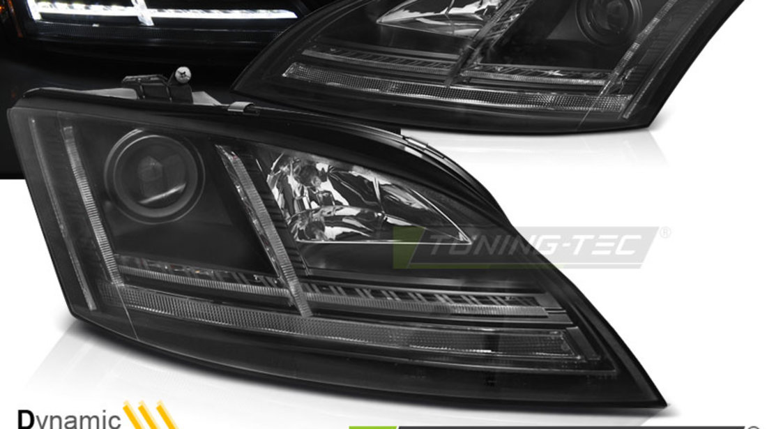 Faruri LED BLACK SEQ compatibila AUDI TT 06-10 8J