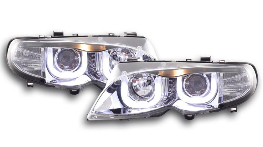 Faruri LED BMW E46 Seria 3 Dragon Light Type U Crom Design