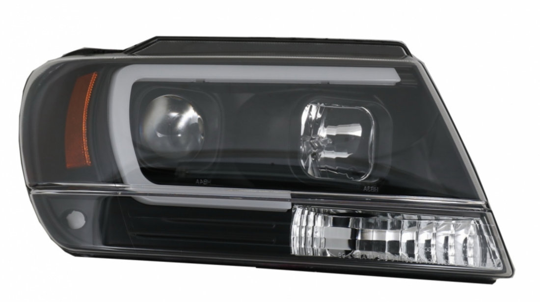 Faruri LED compatibil cu Jeep Grand Cherokee (1999-2004) Tube Light Negru HLJEGC4LT