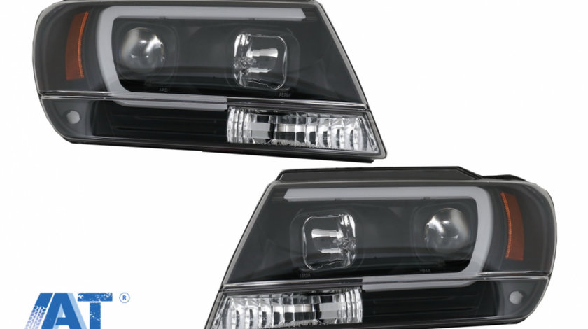 Faruri LED compatibil cu Jeep Grand Cherokee (1999-2004) Tube Light Negru