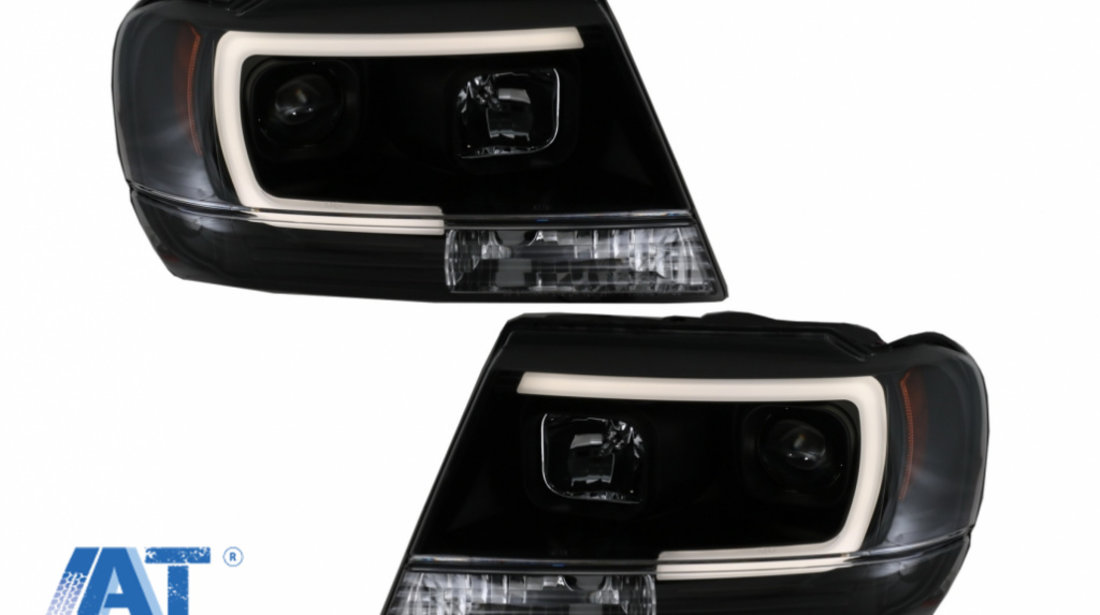 Faruri LED compatibil cu Jeep Grand Cherokee (1999-2004) Tube Light Negru