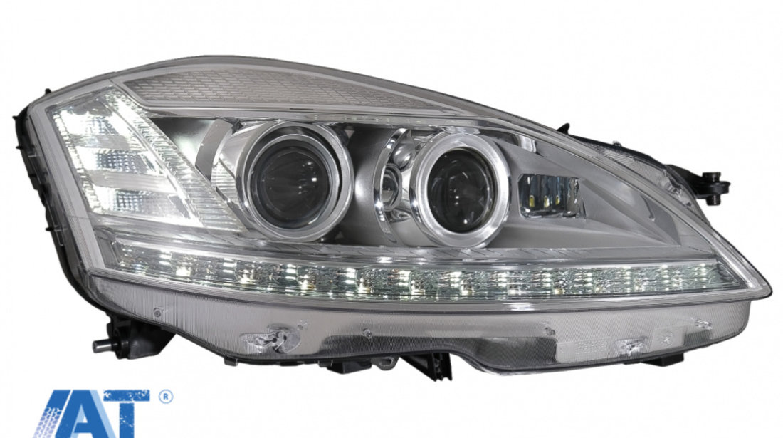 Faruri LED compatibil cu Mercedes Clasa S W221 (2005-2009) Facelift Look Semnalizare Dinamica Secventiala