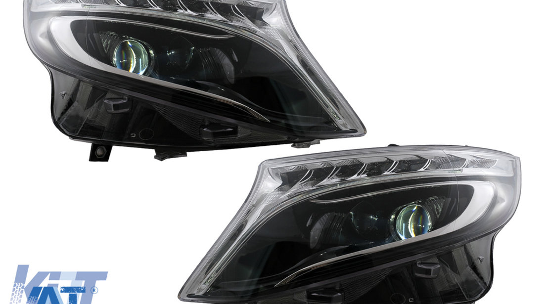 Faruri LED compatibil cu Mercedes V-Class W447 Vito (2014-2017) Negru