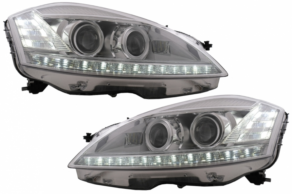 Faruri LED compatibil cu Mercedes W221 S-Class (2005-2009) Facelift Look LHD HLMBW221LED