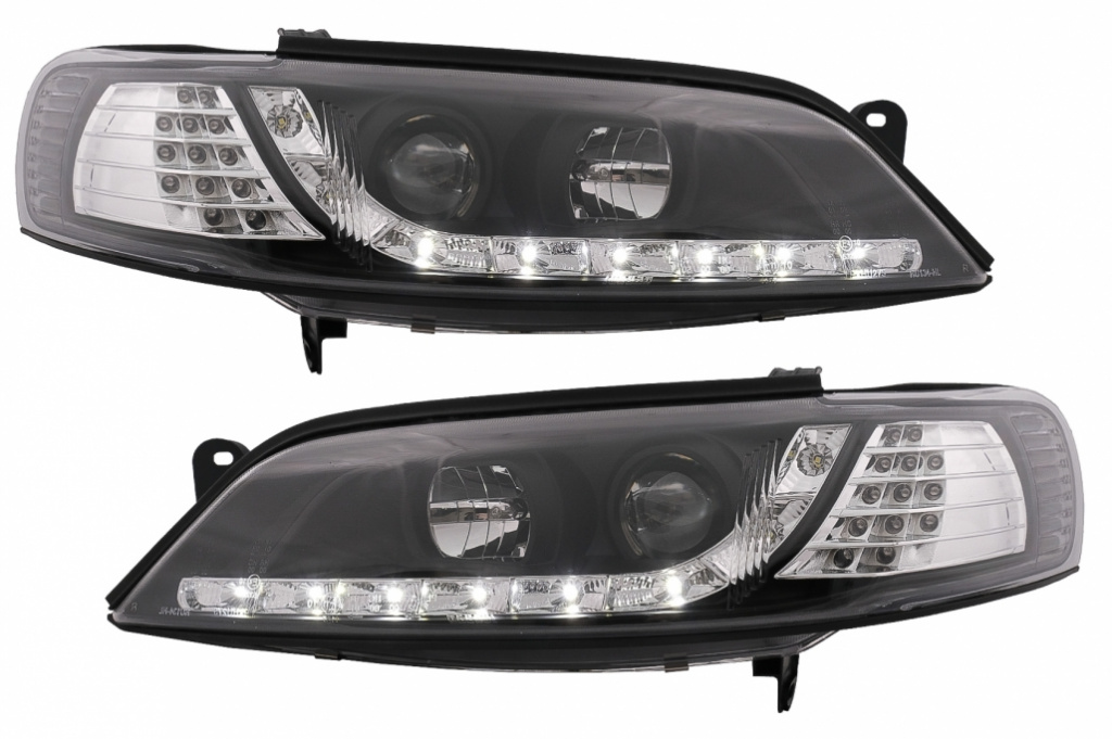 Faruri LED compatibil cu Opel Vectra B (11.1996-12.1998) Negru HLOPVBLEDB