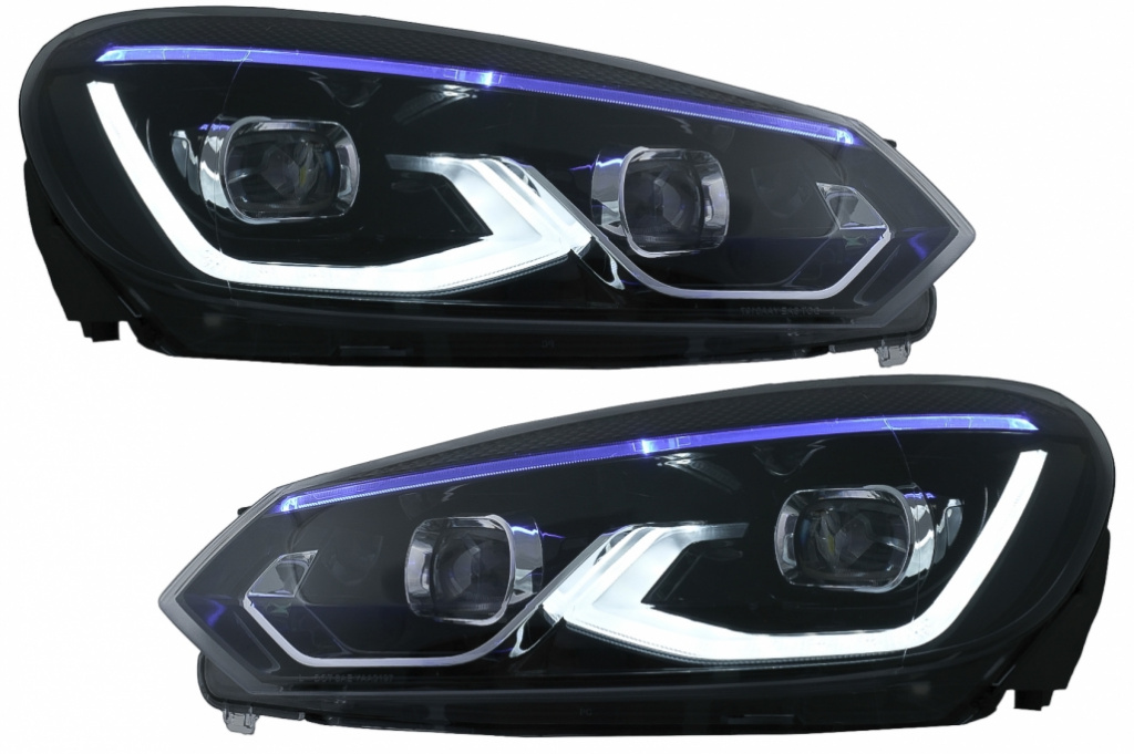 Faruri LED compatibil cu VW Golf 6 VI (2008-2013) conversie Golf 8 Look HLVWG6LED