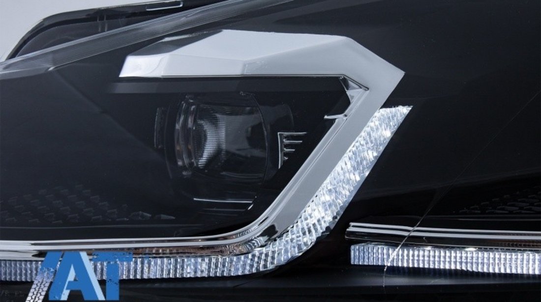 Faruri LED compatibil cu VW Golf 6 VI (2008-2013) Facelift G7.5 Look Silver Semnalizare Secventiala