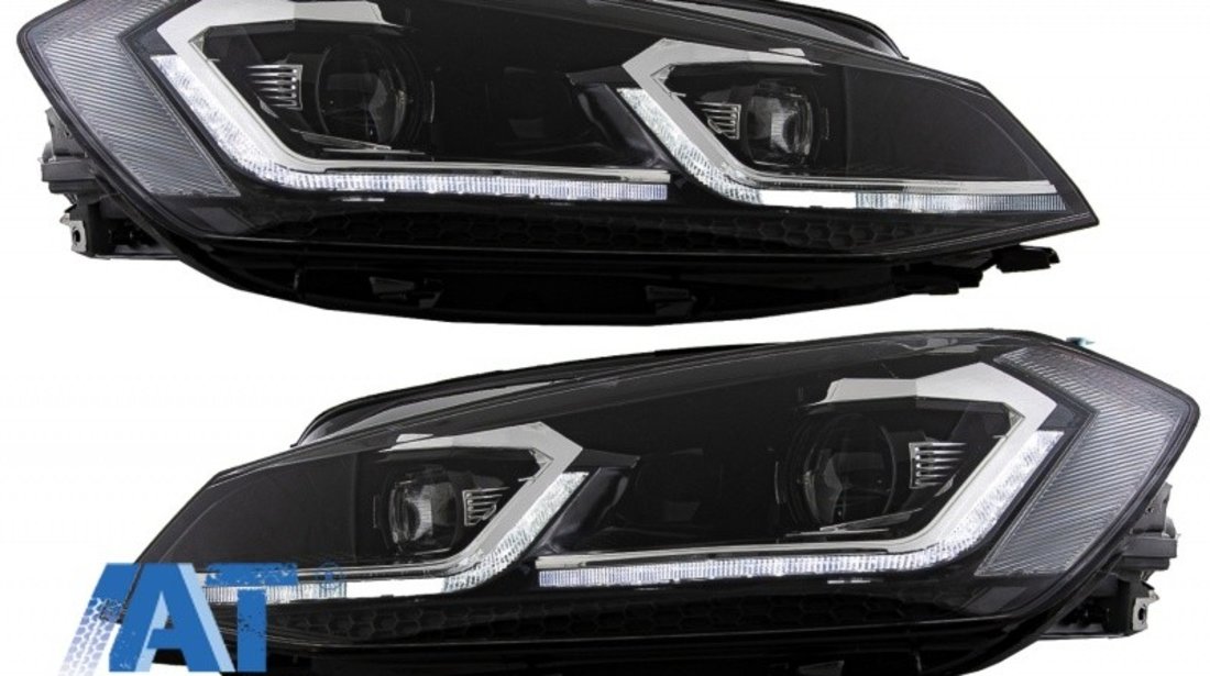 Faruri LED compatibil cu VW Golf 7.5 VII Facelift (2017-up) cu Semnal Dinamic