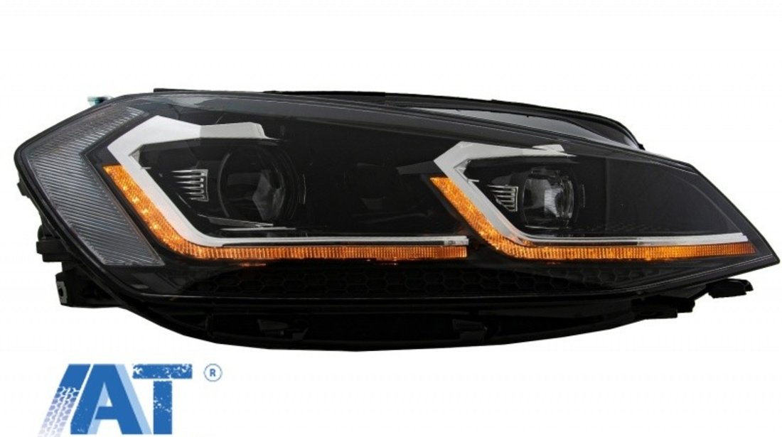 Faruri LED compatibil cu VW Golf 7.5 VII Facelift (2017-up) cu Semnal Dinamic