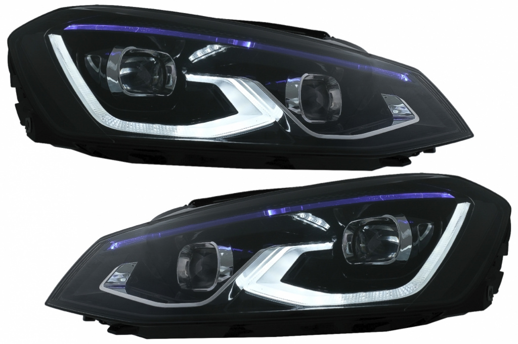 Faruri LED compatibil cu VW Golf 7 VII (2012-2017) conversie Golf 8 Look HLVWG7LED