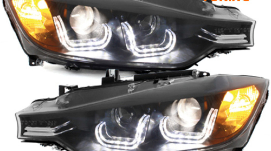 FARURI LED COMPATIBILE CU BMW F30/F31 (11-14) BLACK XENON LOOK