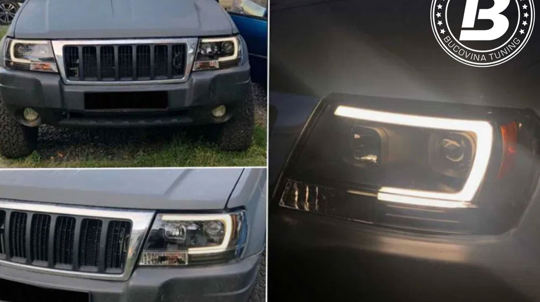 Faruri LED compatibile cu Jeep Grand Cherokee (99-04) Black Design