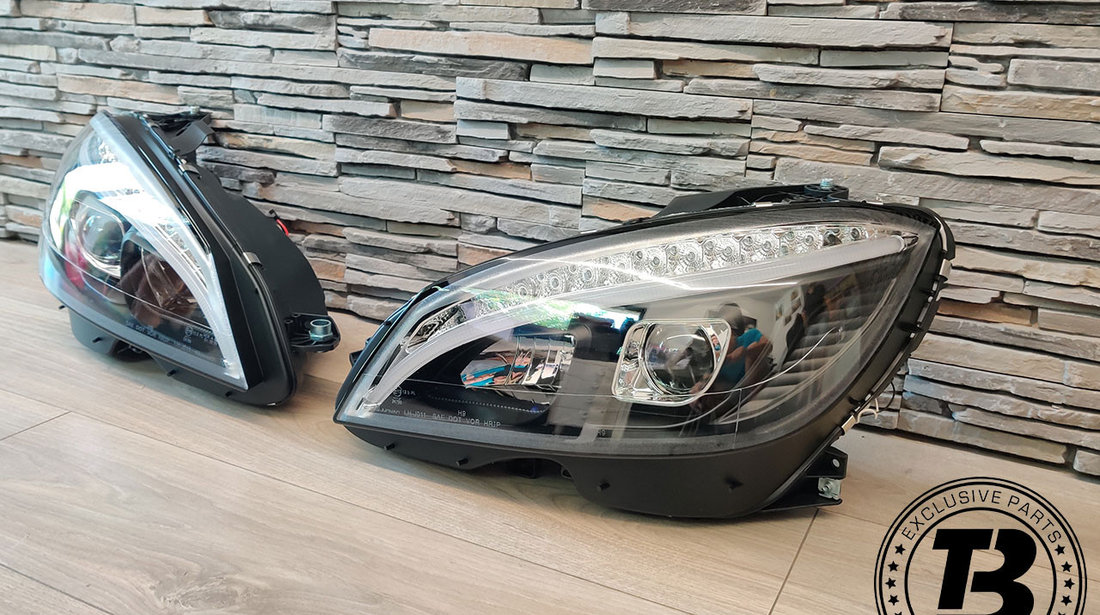 Faruri LED compatibile cu Mercedes Benz C-Class W204 (07-10)