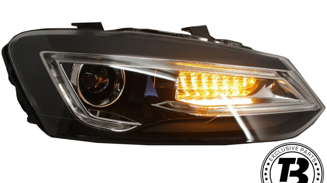 Faruri LED compatibile cu VW Polo 6R (11-17) Devil Eye Design