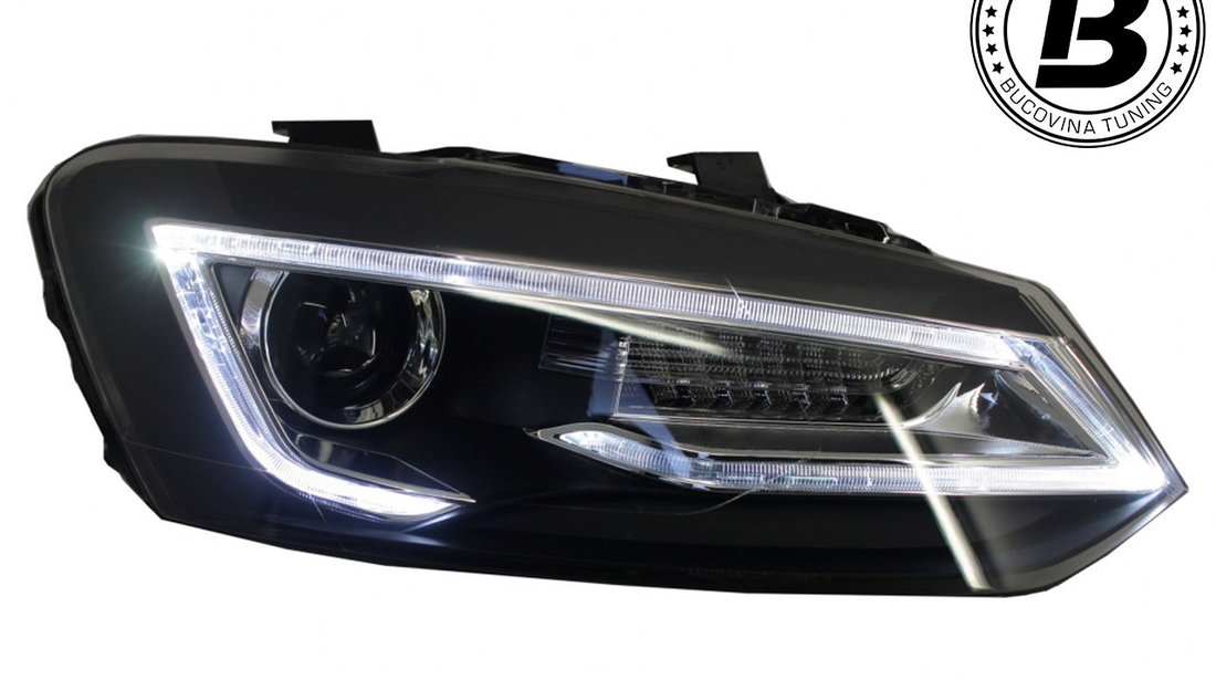 Faruri LED compatibile cu VW Polo 6R (11-17) Devil Eye Design