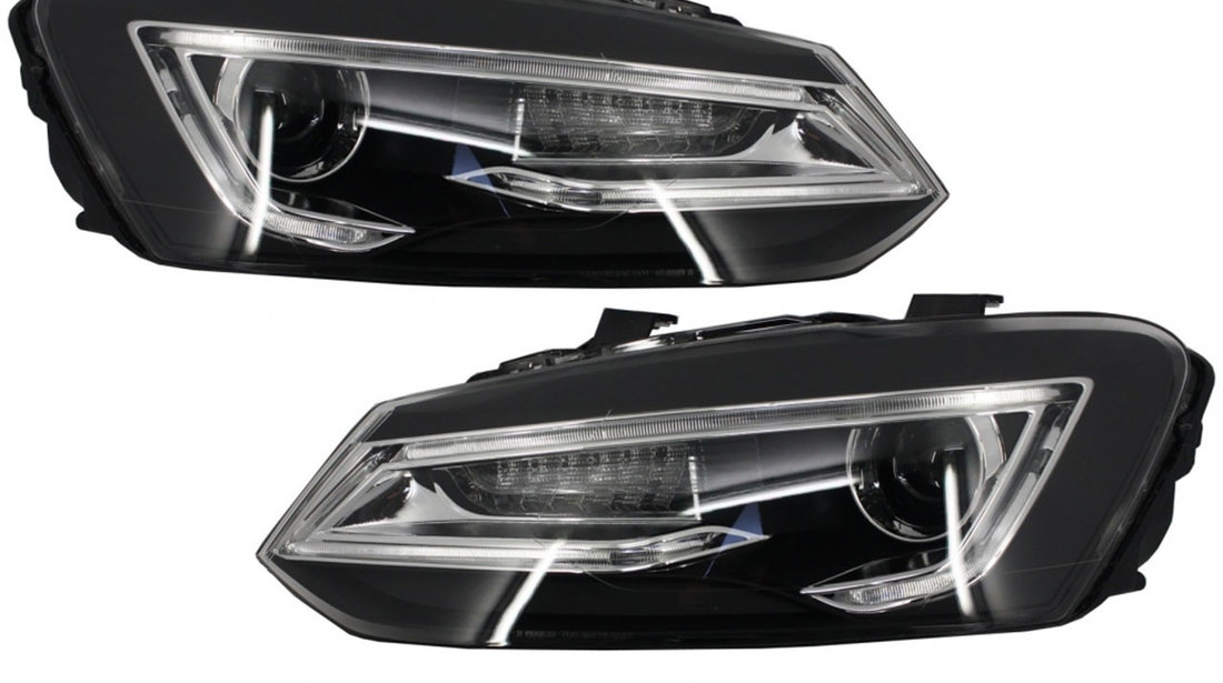 Faruri LED compatibile cu VW Polo 6R (11-17) Devil Eye Design