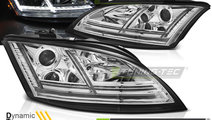 Faruri LED Crom look SEQ compatibila AUDI TT 06-10...