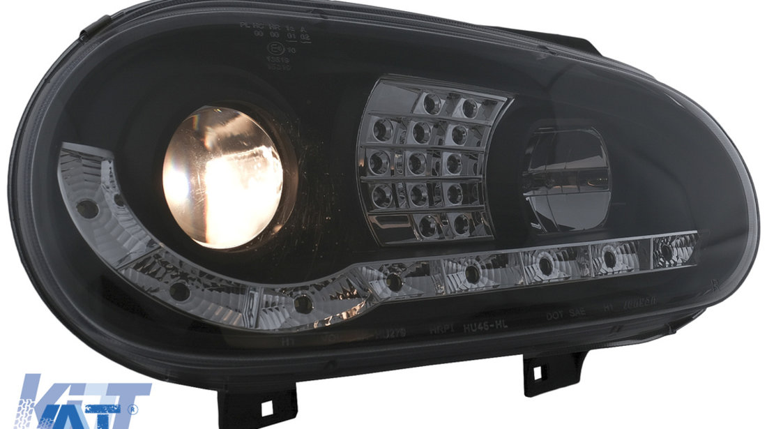 Faruri LED Daylight compatibil cu VW Golf IV 4 Cabriolet Hatchback Variant (09.1997-09.2003) Negru