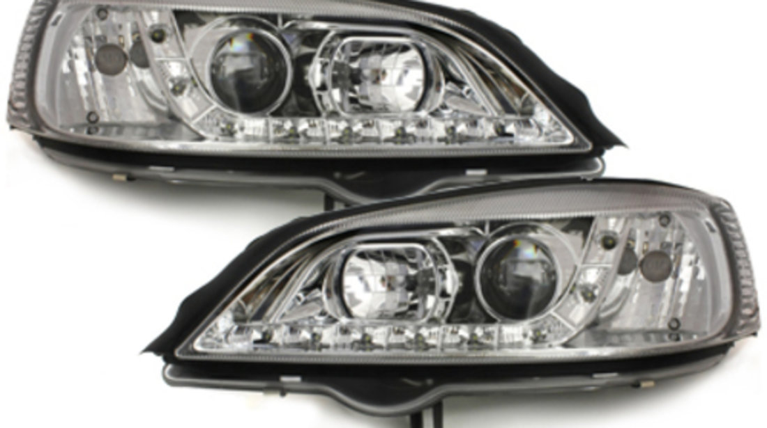 Faruri LED DAYLINE Opel Astra G 98-04 chrom