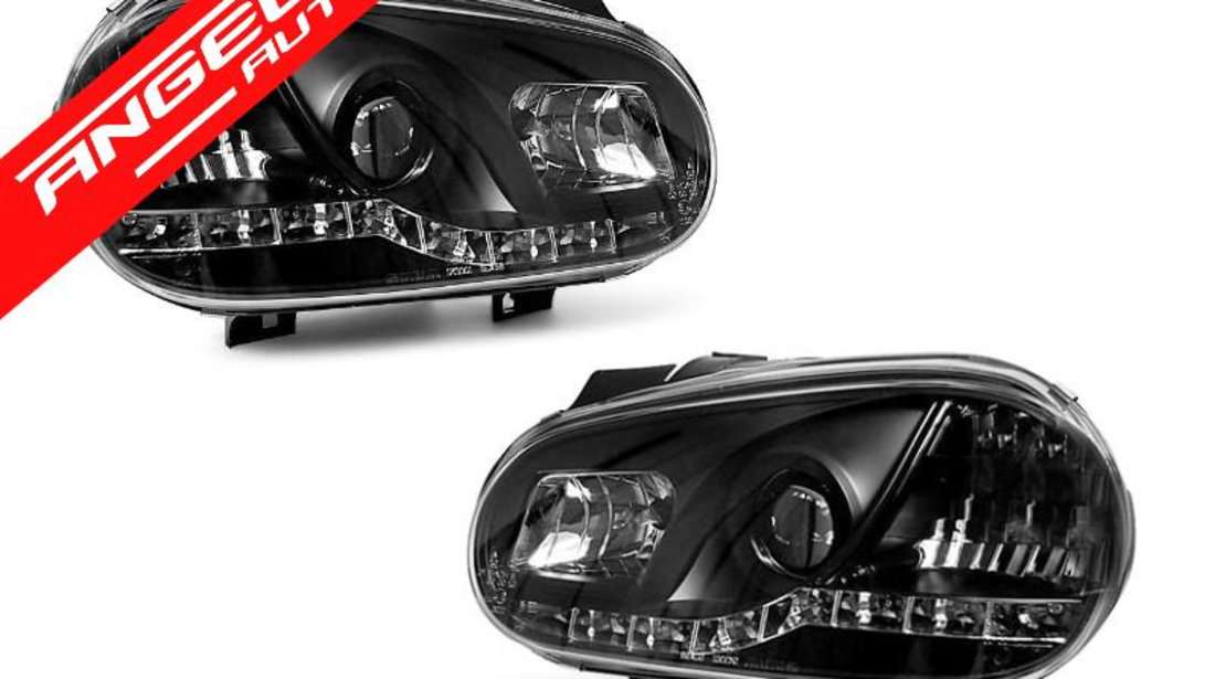 Faruri LED Dayline VW GOLF 4 Black Design