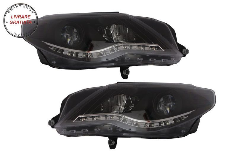 Faruri LED DAYLINE VW Passat CC (2008-2012) DRL Look Negru- livrare gratuita