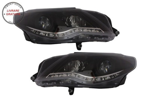 Faruri LED DAYLINE VW Passat CC (2008-2012) DRL Look Negru- livrare gratuita