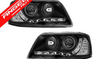 Faruri LED Dayline VW T5 2003-2009 Semnal LED Blac...