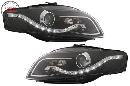Faruri LED DRL Audi A4 B7 (11.2004-03.2008) DAYLIGHT Negru