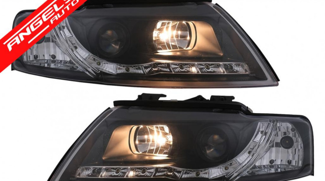 Faruri LED DRL Audi A4 Cabriolet B6 8H7 8HE (2002-2006) Negru