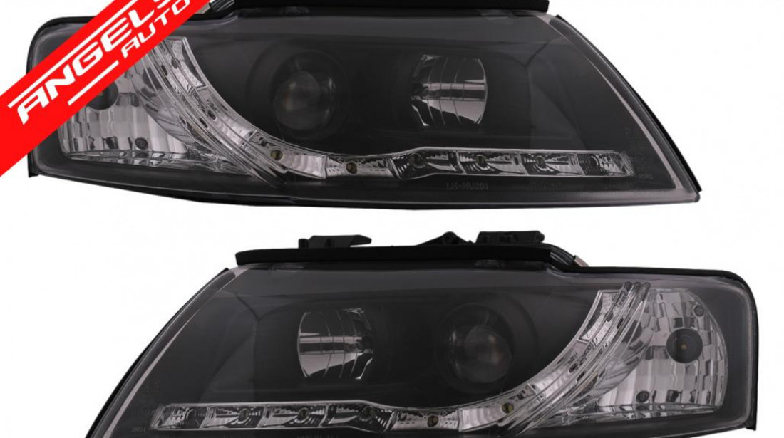 Faruri LED DRL Audi A4 Cabriolet B6 8H7 8HE (2002-2006) Negru