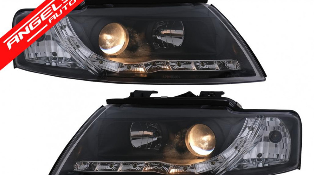 Faruri LED DRL Audi A4 Cabriolet B6 8H7 8HE (2002-2006) Negru