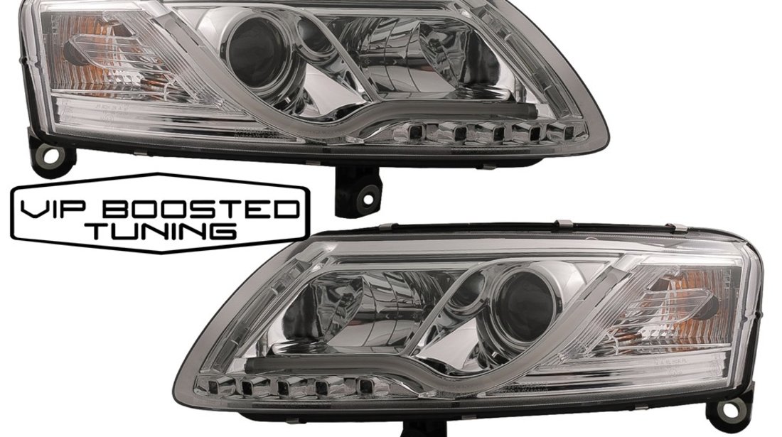 Faruri LED DRL Audi A6 C6 4F (2004-2007) Crom