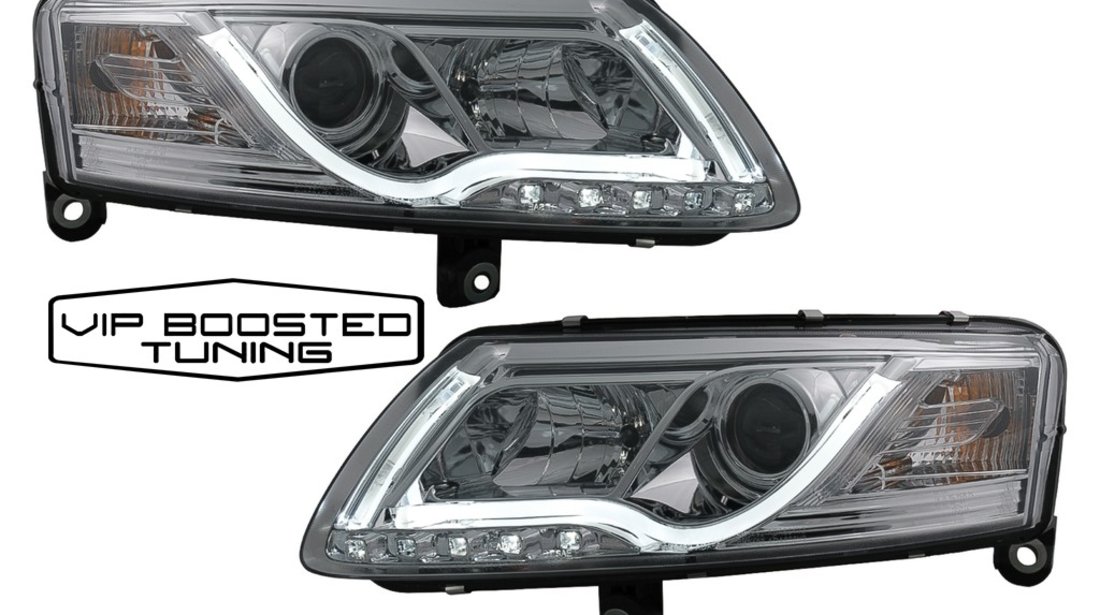 Faruri LED DRL Audi A6 C6 4F (2004-2007) Crom