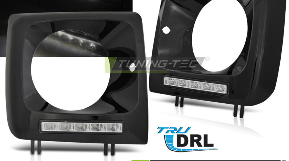 Faruri LED DRL BLACK compatibila MERCEDES W461,W463 01-12