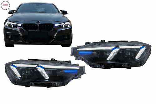Faruri LED DRL BMW 3 Series F30 F31 Sedan Touring (10.2011-2019) Upgrade la G20 20- livrare gratuita