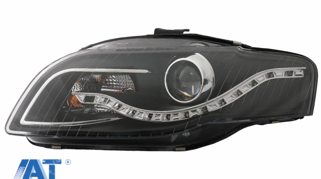 Faruri LED DRL compatibil cu Audi A4 B7 (11.2004-03.2008) DAYLIGHT Negru