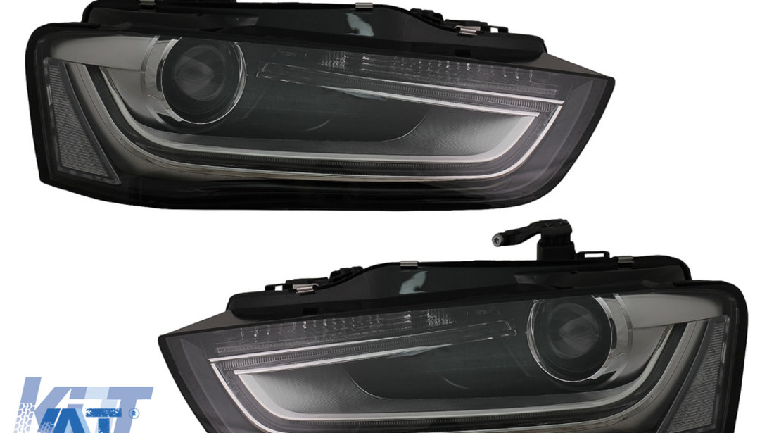 Faruri LED DRL compatibil cu Audi A4 B8.5 Facelift (2012-2015) Negru