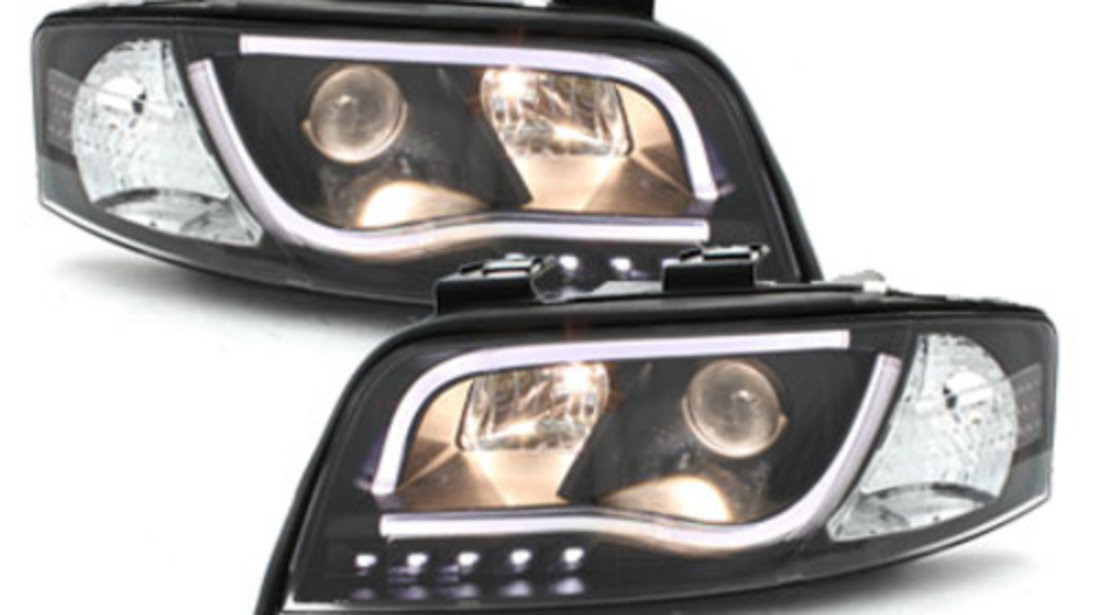 Faruri LED DRL compatibil cu Audi A6 4B (1997-2001) Negru