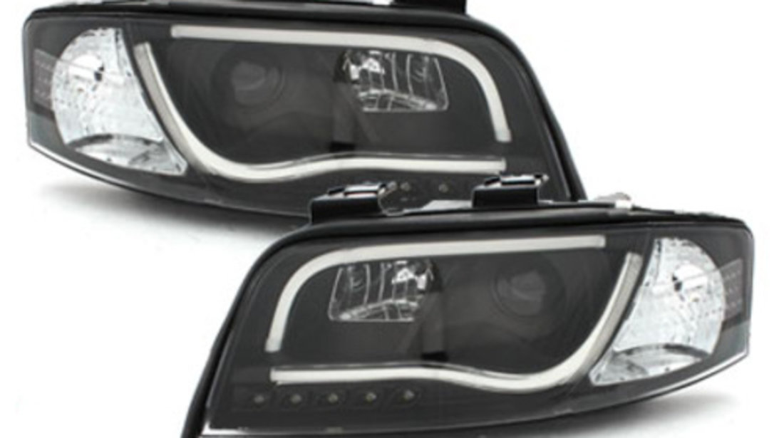 Faruri LED DRL compatibil cu Audi A6 4B (1997-2001) Negru