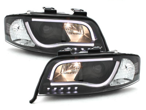 Faruri LED DRL compatibil cu AUDI A6 4B (1997-2001) Negru SWA06SLGXB