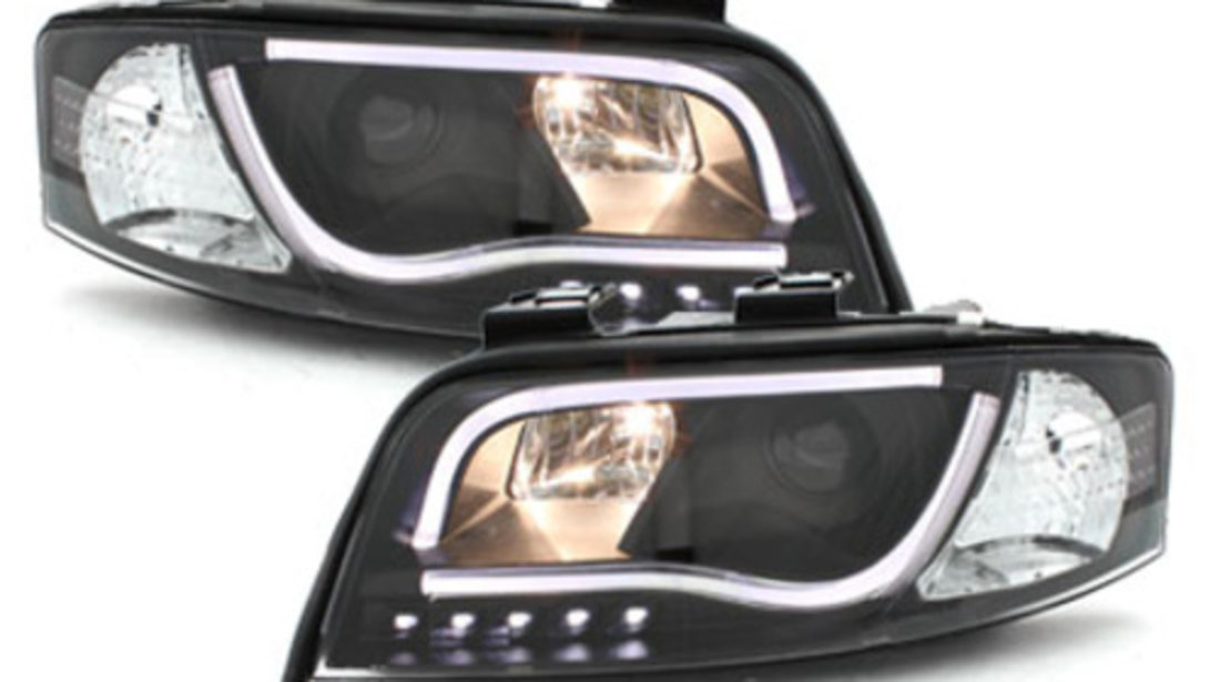 Faruri LED DRL compatibil cu Audi A6 4B (1997-2001) Negru